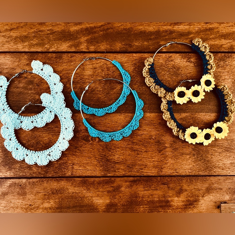 Hand made crochet boho earrings!⭐️